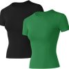 41AMT2FyzoL._AC_SL1000_055de086-7dda-427e-9828-525a7063365c Twentyonefitness Yoga Women Workout Shirts 1/2/3 Pack Athletic Compression Tee Dry Fit Yoga Gym Basic Tops