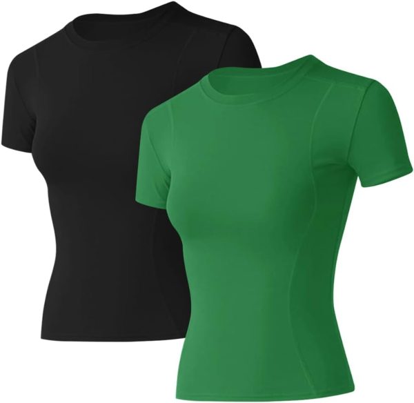 41AMT2FyzoL._AC_SL1000_055de086-7dda-427e-9828-525a7063365c Twentyonefitness Yoga Women Workout Shirts 1/2/3 Pack Athletic Compression Tee Dry Fit Yoga Gym Basic Tops