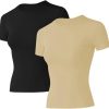 41MV7545GLL._AC_SL1000_87fc966e-00a1-4236-bbf3-18f00338ebe1 Twentyonefitness Yoga Women Workout Shirts 1/2/3 Pack Athletic Compression Tee Dry Fit Yoga Gym Basic Tops