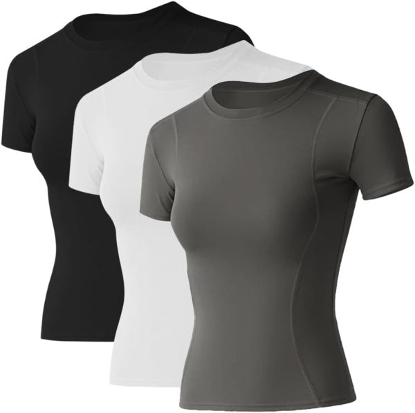 41MYzhFaxOL._AC_SL1000_42ce9e39-ae02-4efc-bac0-f851bed377f6 Twentyonefitness Yoga Women Workout Shirts 1/2/3 Pack Athletic Compression Tee Dry Fit Yoga Gym Basic Tops