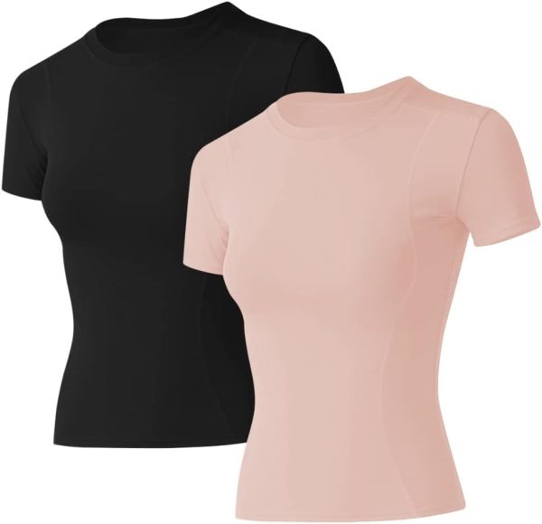 41f3TypCWoL._AC_SL1000_6fba4015-a703-4095-a3fe-60e10110094b Twentyonefitness Yoga Women Workout Shirts 1/2/3 Pack Athletic Compression Tee Dry Fit Yoga Gym Basic Tops