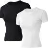 41sDTnPPa_L._AC_SL1000_b2c34631-106a-40c2-86d6-96e2dd38a33e Twentyonefitness Yoga Women Workout Shirts 1/2/3 Pack Athletic Compression Tee Dry Fit Yoga Gym Basic Tops
