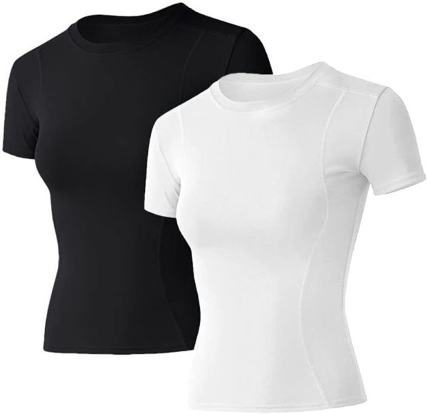 41sDTnPPa_L._AC_SL1000_b2c34631-106a-40c2-86d6-96e2dd38a33e Twentyonefitness Yoga Women Workout Shirts 1/2/3 Pack Athletic Compression Tee Dry Fit Yoga Gym Basic Tops