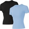 41v1cFpwTUL._AC_SL1000_205dfe37-dc61-40e7-978c-1a490fafa8c4 Twentyonefitness Yoga Women Workout Shirts 1/2/3 Pack Athletic Compression Tee Dry Fit Yoga Gym Basic Tops