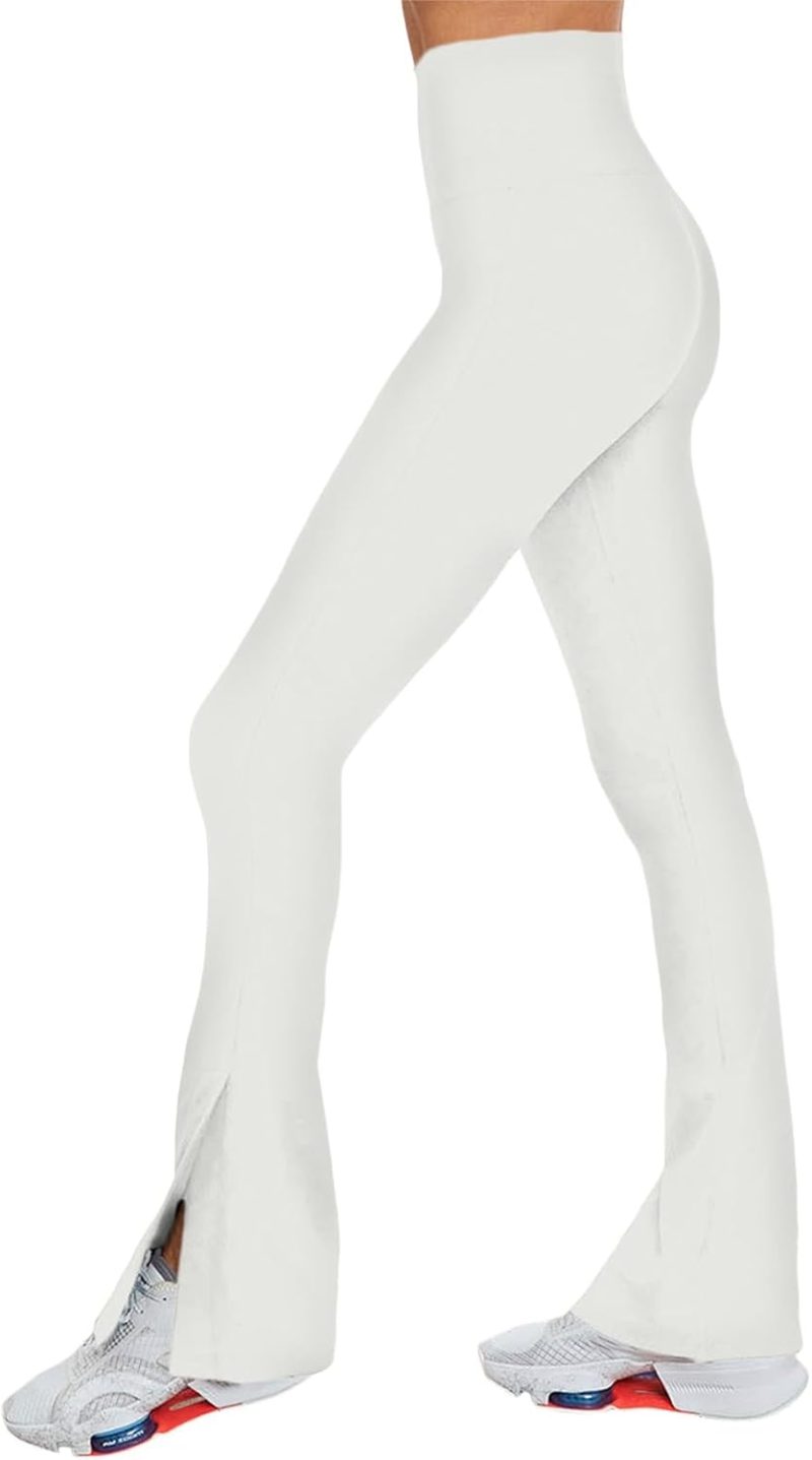 TwentyonefitnessYoga Bottoms  Women’s Flared Leggings Yoga Pants Bell Bootcut Bottom 2023 Fashion Trendy Bootleg Long Wide Leg Workout
