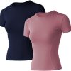 51oRFB6wDyS._AC_SL1000_0a1d47aa-6059-4cb9-bb3a-98ab3de23707 Twentyonefitness Yoga Women Workout Shirts 1/2/3 Pack Athletic Compression Tee Dry Fit Yoga Gym Basic Tops