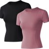 51rwrdWd1vS._AC_SL1000_eff2934b-7650-4ca4-902c-804231fb9c53 Twentyonefitness Yoga Women Workout Shirts 1/2/3 Pack Athletic Compression Tee Dry Fit Yoga Gym Basic Tops