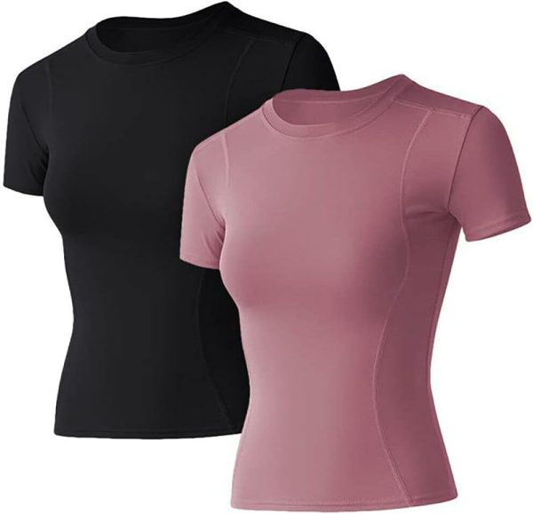 51rwrdWd1vS._AC_SL1000_eff2934b-7650-4ca4-902c-804231fb9c53 Twentyonefitness Yoga Women Workout Shirts 1/2/3 Pack Athletic Compression Tee Dry Fit Yoga Gym Basic Tops