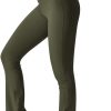 TwentyonefitnessYoga Bottoms  Women Ribbed Seamless Slit Hem Flared Leggings High Waist Bootcut Yoga Pants Tummy Control Workout Bootleg Pants
