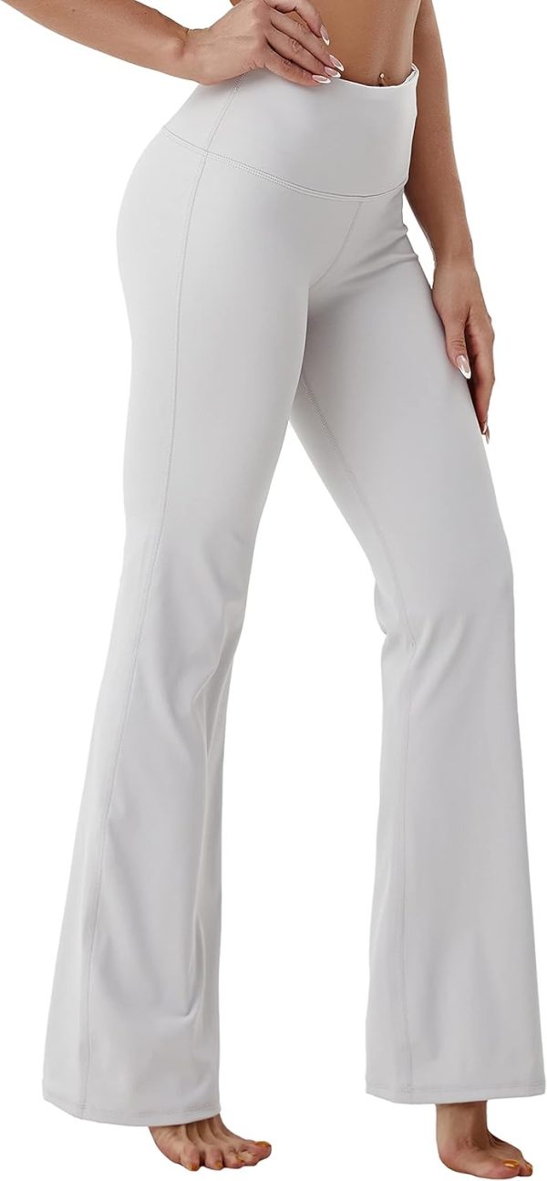 TwentyonefitnessYoga Bottoms 29″/31″/33″/35″/37″ 3 Styles Women’s High Waist Bootcut Yoga Pants Basic/Out Pockets Tummy Control Workout Flare