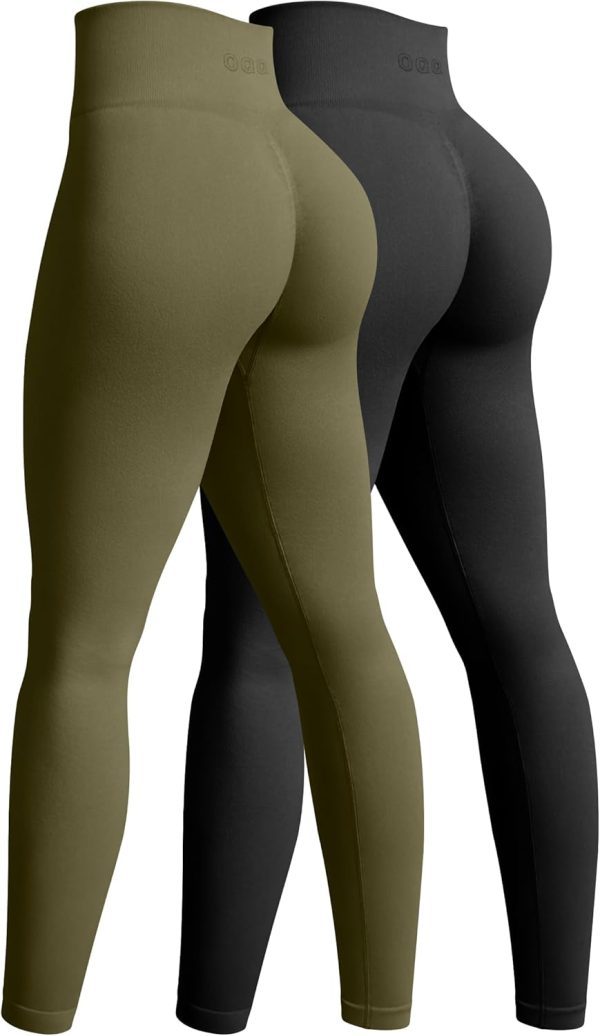TwentyonefitnessYoga Bottoms  Women’s 2 Piece Yoga Legging Seamless Workout High Waist Butt Liftings Athletic Leggings
