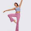 TwentyonefitnessYoga Bottoms  Crossover Flare Leggings for Women 31″ – High Waist V Cross Bootcut Bell Bottoms Tummy Control Yoga Pants