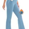 TwentyonefitnessYoga Bottoms Lined Pants Women Thermal Pants with Pockets High Waist Warm Pants for Women Winter Flare Yoga Pants