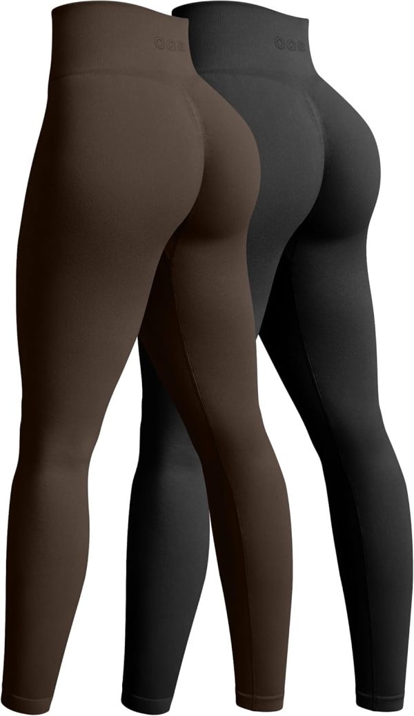 TwentyonefitnessYoga Bottoms  Women’s 2 Piece Yoga Legging Seamless Workout High Waist Butt Liftings Athletic Leggings