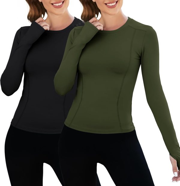 61T1cKG0yuL._AC_SL1500_ad3a3507-eeea-4e54-8f83-cec9b139383d Twentyonefitness Yoga Women Workout Shirts 1/2/3 Pack Athletic Compression Tee Dry Fit Yoga Gym Basic Tops