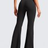 TwentyonefitnessYoga Bottoms  Crossover Flare Leggings for Women 31″ – High Waist V Cross Bootcut Bell Bottoms Tummy Control Yoga Pants