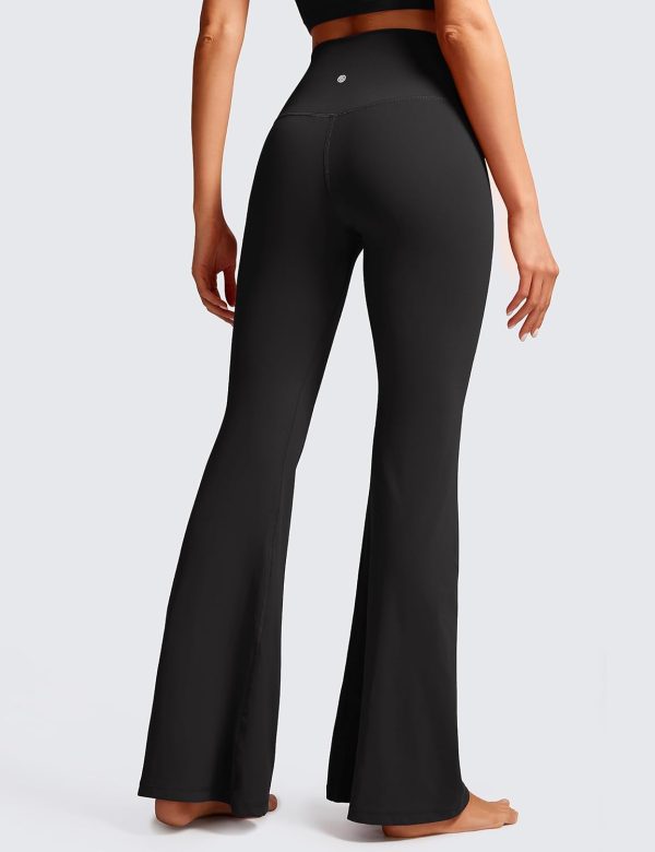 TwentyonefitnessYoga Bottoms  Crossover Flare Leggings for Women 31″ – High Waist V Cross Bootcut Bell Bottoms Tummy Control Yoga Pants