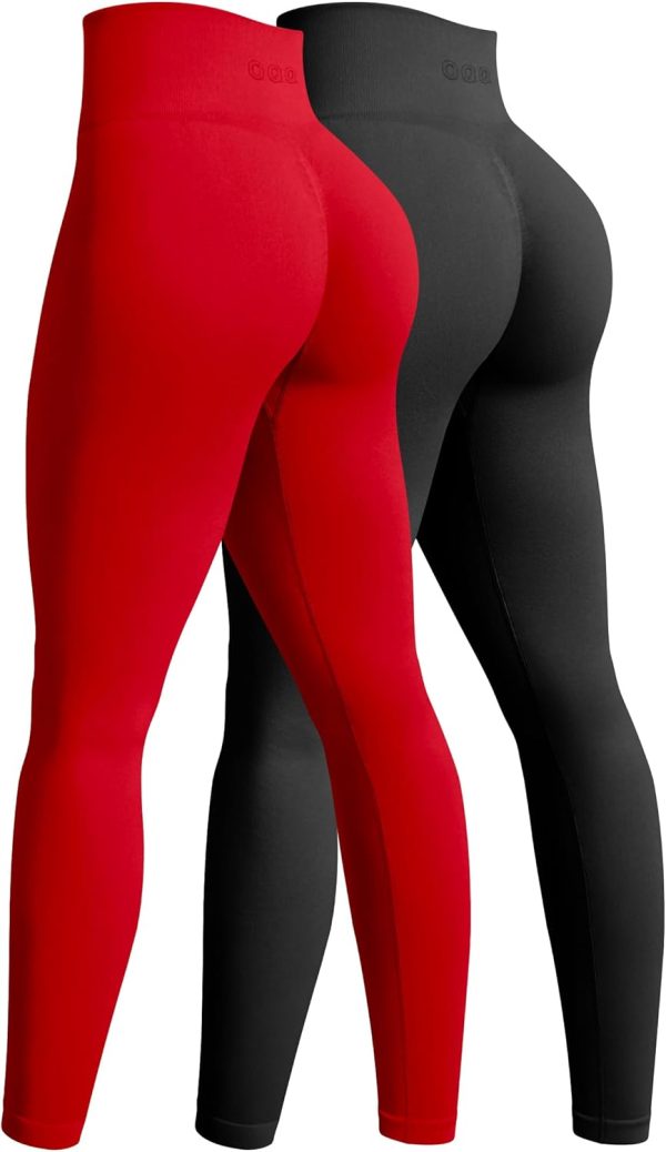 TwentyonefitnessYoga Bottoms  Women’s 2 Piece Yoga Legging Seamless Workout High Waist Butt Liftings Athletic Leggings