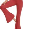 TwentyonefitnessYoga Bottoms Leggings for Women High Waisted Tummy Control Yoga Pants Flare Long Bell Bottom Leggings Workout Bootcut – 32”