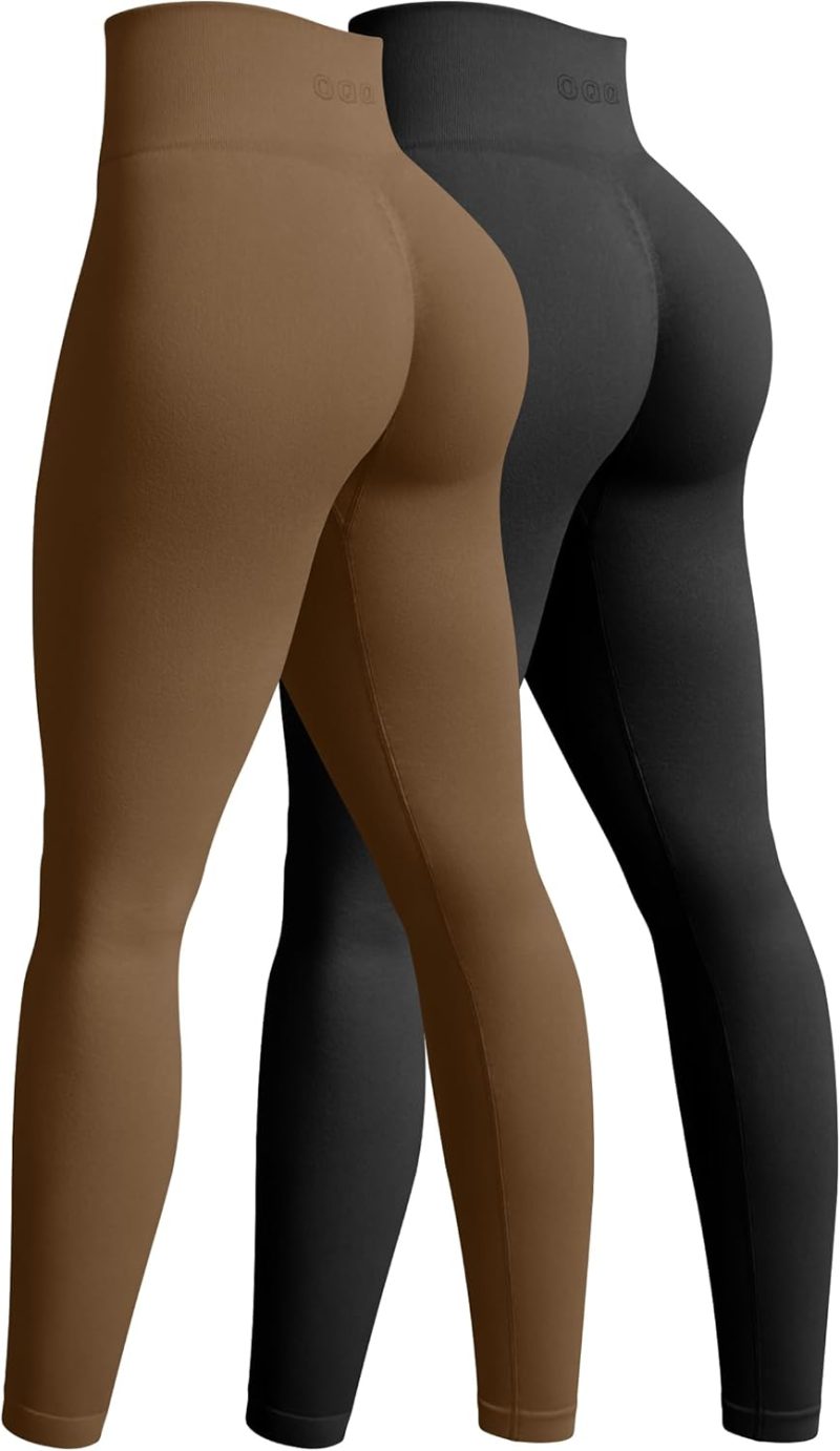 TwentyonefitnessYoga Bottoms  Women’s 2 Piece Yoga Legging Seamless Workout High Waist Butt Liftings Athletic Leggings