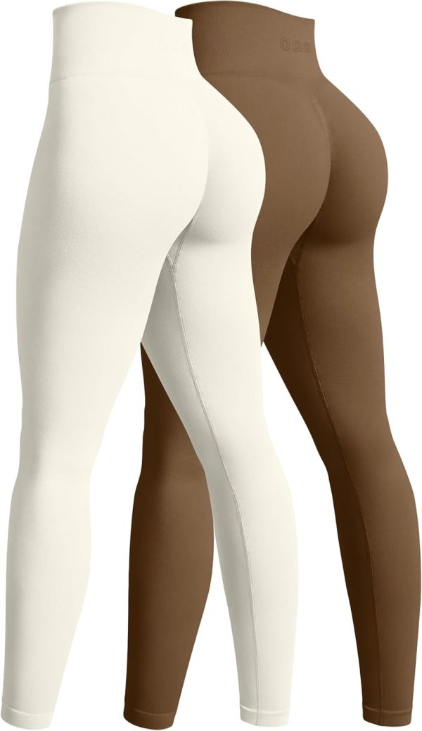 TwentyonefitnessYoga Bottoms  Women’s 2 Piece Yoga Legging Seamless Workout High Waist Butt Liftings Athletic Leggings