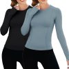 61xEcF05UhL._AC_SL1500_835a4dc3-1a46-4ce9-b643-2eeb651b16d3 Twentyonefitness Yoga Women Workout Shirts 1/2/3 Pack Athletic Compression Tee Dry Fit Yoga Gym Basic Tops