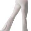TwentyonefitnessYoga Bottoms  Women Ribbed Seamless Slit Hem Flared Leggings High Waist Bootcut Yoga Pants Tummy Control Workout Bootleg Pants