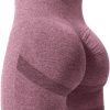 TwentyonefitnessYoga Bottoms  Women High Waist Workout Yoga Gym Smile Contour Seamless Cycling Shorts…