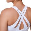 Twentyonefitness Yoga Sports Bra High Impact Adjustable Criss Cross Back, Full Support for Large Bust No Bounce
