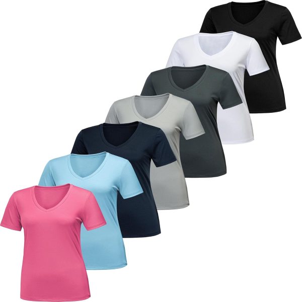 Twentyonefitness Yoga Workout Shirts for Women, Moisture Wicking Quick Dry Active Athletic Women’s Gym Performance T Shirts