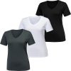 Twentyonefitness Yoga Workout Shirts for Women, Moisture Wicking Quick Dry Active Athletic Women’s Gym Performance T Shirts