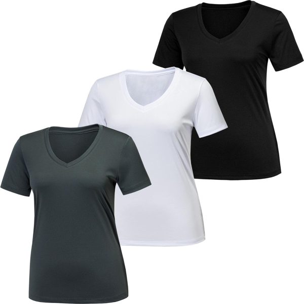 Twentyonefitness Yoga Workout Shirts for Women, Moisture Wicking Quick Dry Active Athletic Women’s Gym Performance T Shirts
