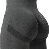 TwentyonefitnessYoga Bottoms  Women High Waist Workout Yoga Gym Smile Contour Seamless Cycling Shorts…