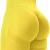 TwentyonefitnessYoga Bottoms  Women High Waist Workout Yoga Gym Smile Contour Seamless Cycling Shorts…