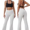 TwentyonefitnessYoga Bottoms 29″/31″/33″/35″/37″ 3 Styles Women’s High Waist Bootcut Yoga Pants Basic/Out Pockets Tummy Control Workout Flare