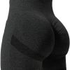 TwentyonefitnessYoga Bottoms  Women High Waist Workout Yoga Gym Smile Contour Seamless Cycling Shorts…
