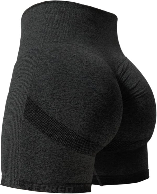 TwentyonefitnessYoga Bottoms  Women High Waist Workout Yoga Gym Smile Contour Seamless Cycling Shorts…