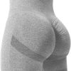 TwentyonefitnessYoga Bottoms  Women High Waist Workout Yoga Gym Smile Contour Seamless Cycling Shorts…