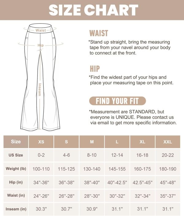 TwentyonefitnessYoga Bottoms Lined Pants Women Thermal Pants with Pockets High Waist Warm Pants for Women Winter Flare Yoga Pants