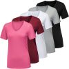 Twentyonefitness Yoga Workout Shirts for Women, Moisture Wicking Quick Dry Active Athletic Women’s Gym Performance T Shirts