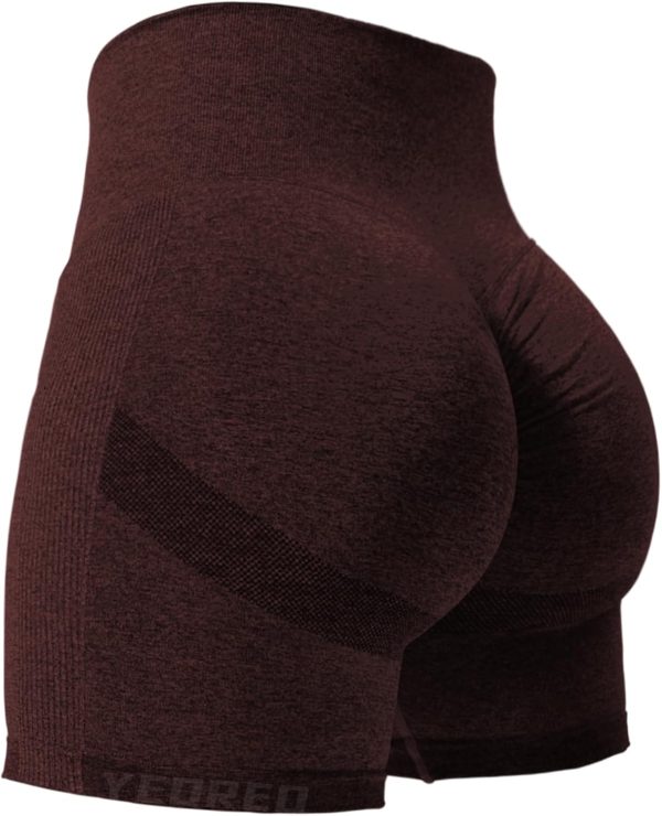 TwentyonefitnessYoga Bottoms  Women High Waist Workout Yoga Gym Smile Contour Seamless Cycling Shorts…
