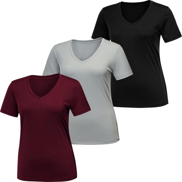 Twentyonefitness Yoga Workout Shirts for Women, Moisture Wicking Quick Dry Active Athletic Women’s Gym Performance T Shirts