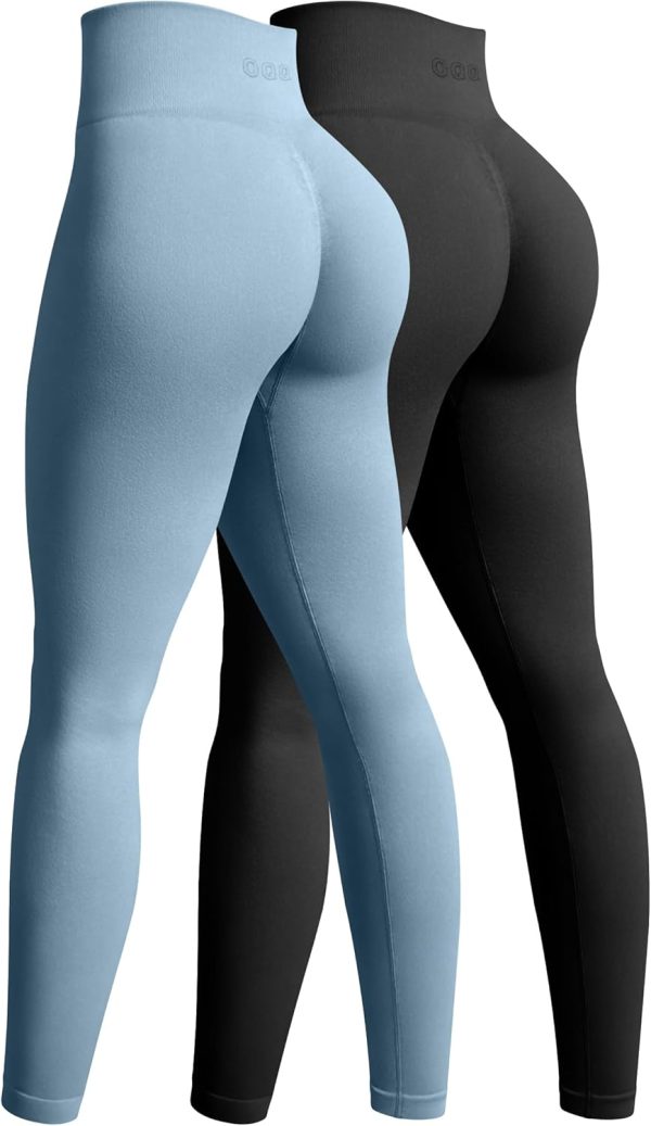 TwentyonefitnessYoga Bottoms  Women’s 2 Piece Yoga Legging Seamless Workout High Waist Butt Liftings Athletic Leggings