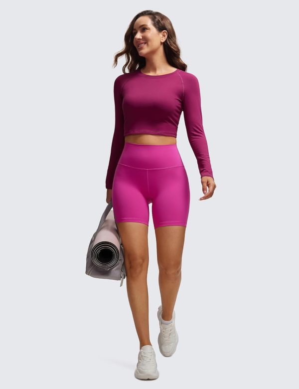 71hpuBY_-uL._AC_SL1500_30cecf33-afdd-40f3-94e1-3b71a69e0320 Twentyonefitness Yoga Womens Long Sleeve Crop Workout Tops Athletic Yoga Running Cropped Tops Slim Fit Gym Shirts