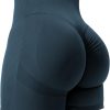 TwentyonefitnessYoga Bottoms  Women High Waist Workout Yoga Gym Smile Contour Seamless Cycling Shorts…