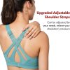 Twentyonefitness Yoga Sports Bra High Impact Adjustable Criss Cross Back, Full Support for Large Bust No Bounce