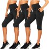 71p_C-ixB2L._AC_SL1500 TwentyonefitnessYoga Bottoms Women’s Knee Length Leggings-High Waisted Capri Pants Biker Shorts for Women Yoga Workout Exercise Short Casual Summer