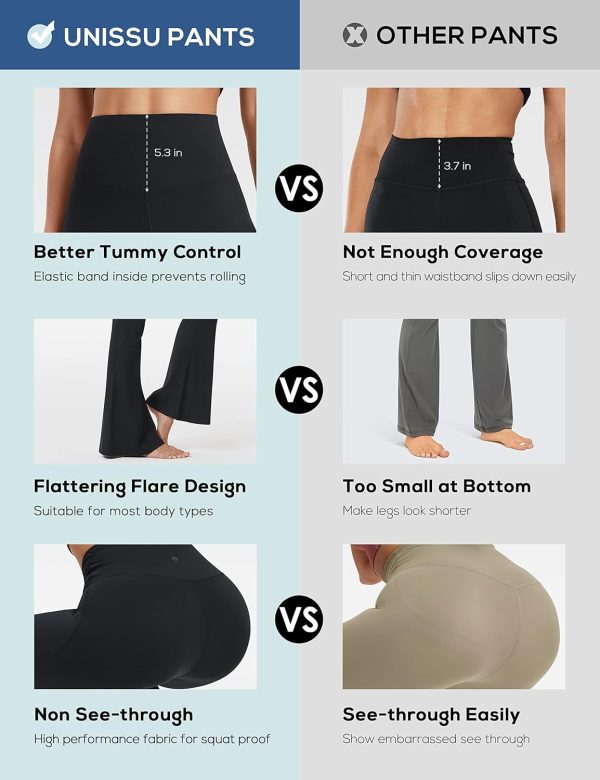 TwentyonefitnessYoga Bottoms Leggings for Women High Waisted Tummy Control Yoga Pants Flare Long Bell Bottom Leggings Workout Bootcut – 32”
