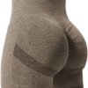 TwentyonefitnessYoga Bottoms  Women High Waist Workout Yoga Gym Smile Contour Seamless Cycling Shorts…