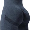 TwentyonefitnessYoga Bottoms  Women High Waist Workout Yoga Gym Smile Contour Seamless Cycling Shorts…